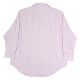 LAUREN RALPH LAUREN Mens Pink & Blue Striped Shirt 2XL Classic Cotton Button
