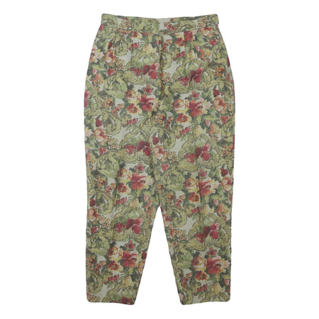 GEORGIA NETTI Womens Cotton Blend Floral Relaxed Tapered Trousers W28 L25