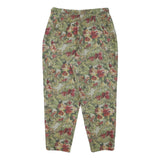 GEORGIA NETTI Womens Cotton Blend Floral Relaxed Tapered Trousers W28 L25