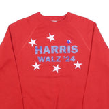 LEE Womens Red Harris Walz '24 Crew Neck L Cotton Blend Pullover Sweatshirt