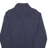 TOMMY HILFIGER Mens Navy Blue Plain Half Zip Pullover Basic Knit M Cotton Blend