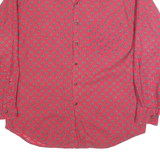 GAP Mens Red Paisley Pattern Shirt L Cotton Long Sleeve Casual Stylish