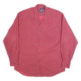 GAP Mens Red Paisley Pattern Shirt L Cotton Long Sleeve Casual Stylish