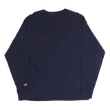 CHAMPION Mens Blue Long Sleeve Crew Neck Graphic T-Shirt XL Cotton