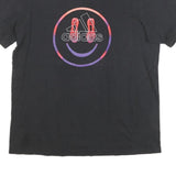 ADIDAS Mens Black Graphic T-Shirt L Short Sleeve Crew Neck Motivational Print