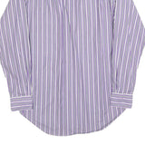 POLO RALPH LAUREN Mens Purple Striped Shirt S Cotton Blend Button Dowm Classic