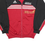 ADIDAS Mens Black & Red Retro Track Jacket L Polyester Zip Striped Sports