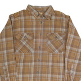SCHMIDT Mens Beige & Cream Check Shirt M Cotton Blend Casual Button Detail