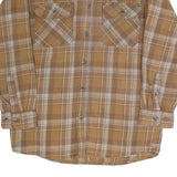 SCHMIDT Mens Beige & Cream Check Shirt M Cotton Blend Casual Button Detail