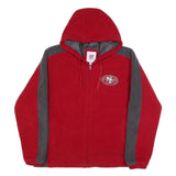 NFL Mens Red & Grey Zip Hooded Polyester Jacket XL Fleece San Francisco 49ers