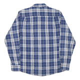 TOMMY HILFIGER Mens Blue Check Shirt M Casual Long Sleeve Cotton Blend