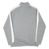 PUMA Mens Grey & White Track Jacket L Cotton Blend Plain Zip Comfort Sport
