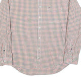 TOMMY HILFIGER Mens White & Red Checked Shirt XL Button Down Casual Cotton Blend