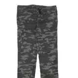 DOWNLAOD Boys Cotton Blend Grey Camouflage Relaxed Drawstring Trousers W29 L27