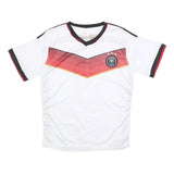 Mens 2014-15 Germany White & Black Götze Football T-Shirt S Short Sleeve V-Neck