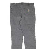 CARHARTT Mens Cotton Blend Grey Regular Straight Trousers W33 L32 Workwear