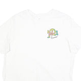NIKE Mens White Peace Sign Graphic T-Shirt XL Short Sleeve Crew Neck Cotton