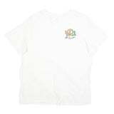 NIKE Mens White Peace Sign Graphic T-Shirt XL Short Sleeve Crew Neck Cotton