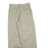 Womens Beige Polyester Regular Fit Straight Leg Trousers W26 L26 Classic