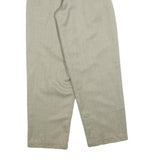 Womens Beige Polyester Regular Fit Straight Leg Trousers W26 L26 Classic