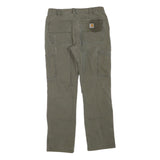 CARHARTT Mens Cotton Blend Green Regular Fit Straight Leg Trousers W33 L32