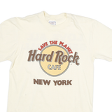HARD ROCK CAFE Mens Cream New York Graphic T-Shirt M Short Sleeve Crew Neck