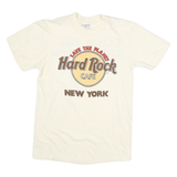HARD ROCK CAFE Mens Cream New York Graphic T-Shirt M Short Sleeve Crew Neck