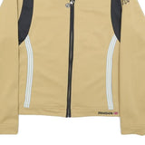 REEBOK Womens Beige & Black Zip Jacket UK 10 Polyester Sport Casual Activewear