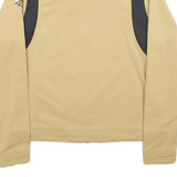 REEBOK Womens Beige & Black Zip Jacket UK 10 Polyester Sport Casual Activewear