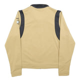 REEBOK Womens Beige & Black Zip Jacket UK 10 Polyester Sport Casual Activewear