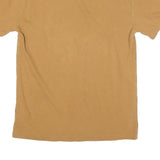 DICKIES Mens Brown Logo T-Shirt S Short Sleeve Crew Neck Cotton Blend