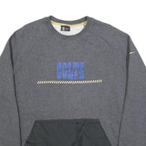 NIKE Mens Grey Colts Crew Neck XL Sweatshirt Cotton Blend Pullover Sportswear