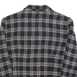 REQUIREMENTS Womens Black & Pink Check Jacket M Woven Button Closure Classic Fit