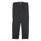 DICKIES Mens Cotton Blend Black Regular Cargo Trousers W32 L32 Workwear