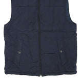 NAUTICA Mens Navy Blue Sleeveless Puffer Jacket M Polyester Blend Zip
