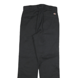 DICKIES Mens Cotton Blend Black Regular Fit Straight Leg Trousers W28 L30