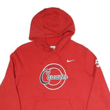 NIKE Mens Red Cascades Graphic Pullover Hoodie L Sports Casual Cotton Blend