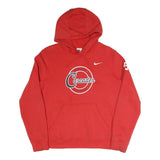 NIKE Mens Red Cascades Graphic Pullover Hoodie L Sports Casual Cotton Blend