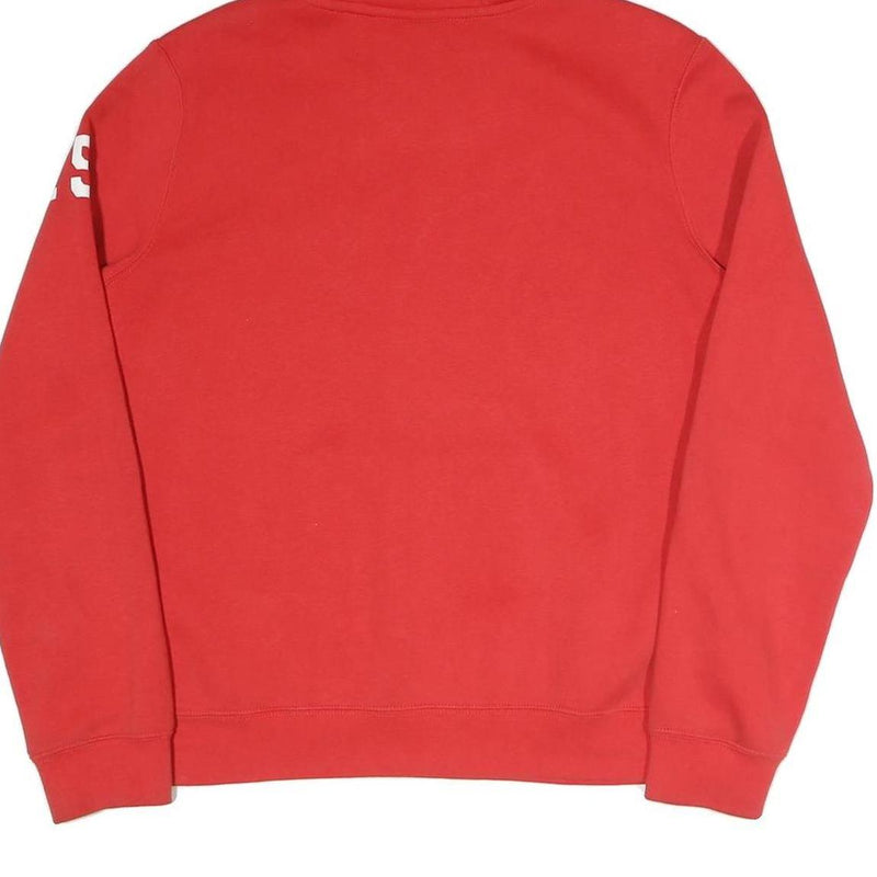 NIKE Mens Red Cascades Graphic Pullover Hoodie L Sports Casual Cotton Blend