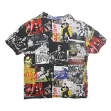 ELVIS PRESLEY Mens Black & Multi Elvis Presley Print Shirt S Viscose