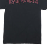 GILDAN Mens Black Iron Maiden Graphic T-Shirt S Short Sleeve Crew Neck Cotton