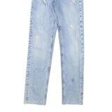 GUESS Womens Slim Light Blue Denim Slim Jeans W24 L27 Distressed Zip Closure