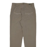 CARLA FERRONI Womens Slim Fit Beige Trousers W30 L29 Embellished Pockets Zip