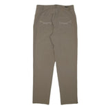 CARLA FERRONI Womens Slim Fit Beige Trousers W30 L29 Embellished Pockets Zip