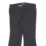 DICKIES Womens Cotton Blend Black Slim Flared Trousers W32 L26 Workwear