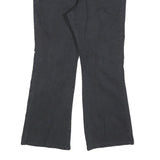 DICKIES Womens Cotton Blend Black Slim Flared Trousers W32 L26 Workwear