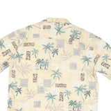 BATICK BAY Mens Beige & Grey Hawaiian Shirt XL Cotton Blend Relaxed Fit Casual