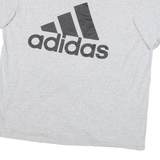 ADIDAS Mens Grey Cotton Blend Graphic T-Shirt M Short Sleeve Crew Neck