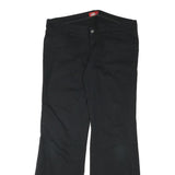 DICKIES Womens Black Cotton Blend Regular Fit Zip Trousers W34 L31 Classic