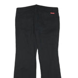 DICKIES Womens Black Cotton Blend Regular Fit Zip Trousers W34 L31 Classic
